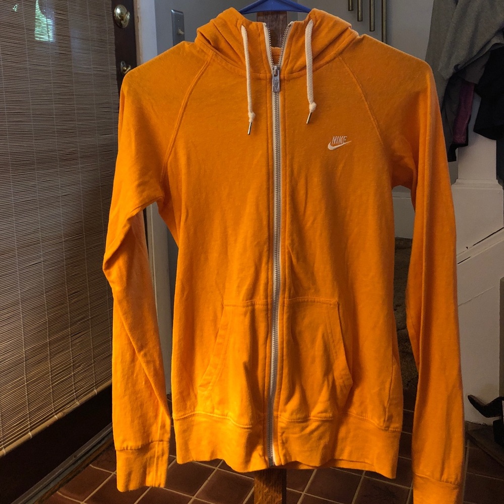 Orange Nike lightweight zip up